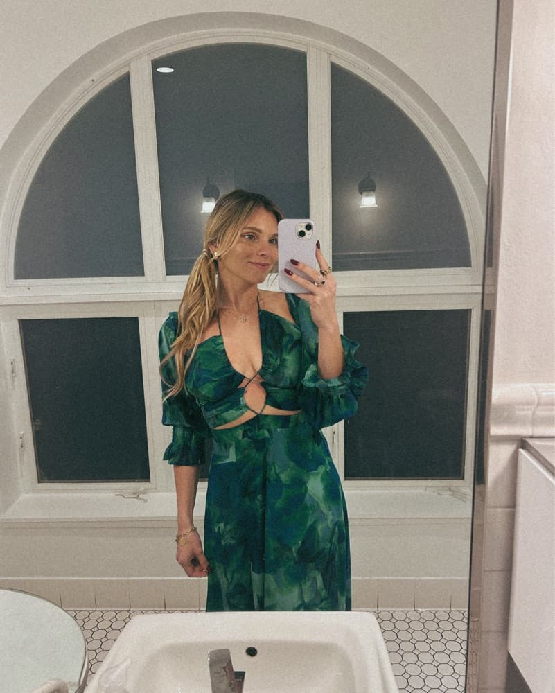 Kharma Maxi Dress - Green Floral - JAUS  - Image 2