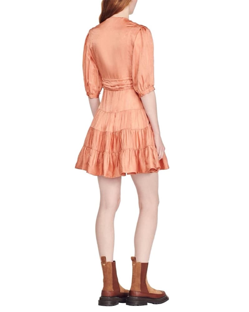 Sandro Orange Mini Dress - Image 3