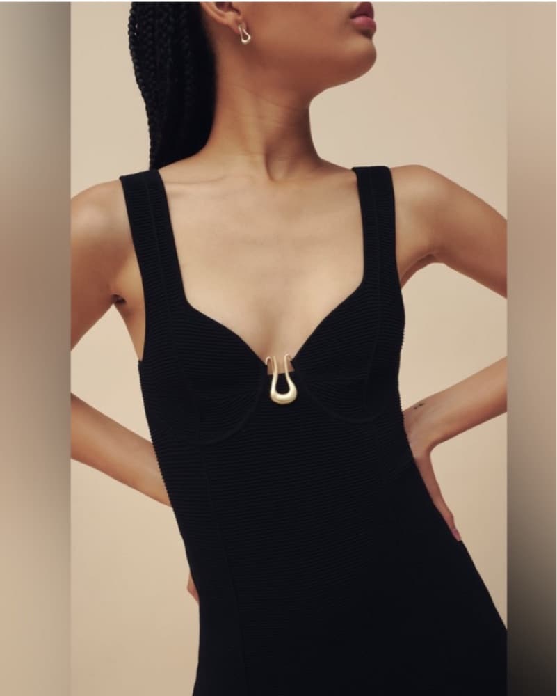 Aje Dress with Gold Detailing - Image 4