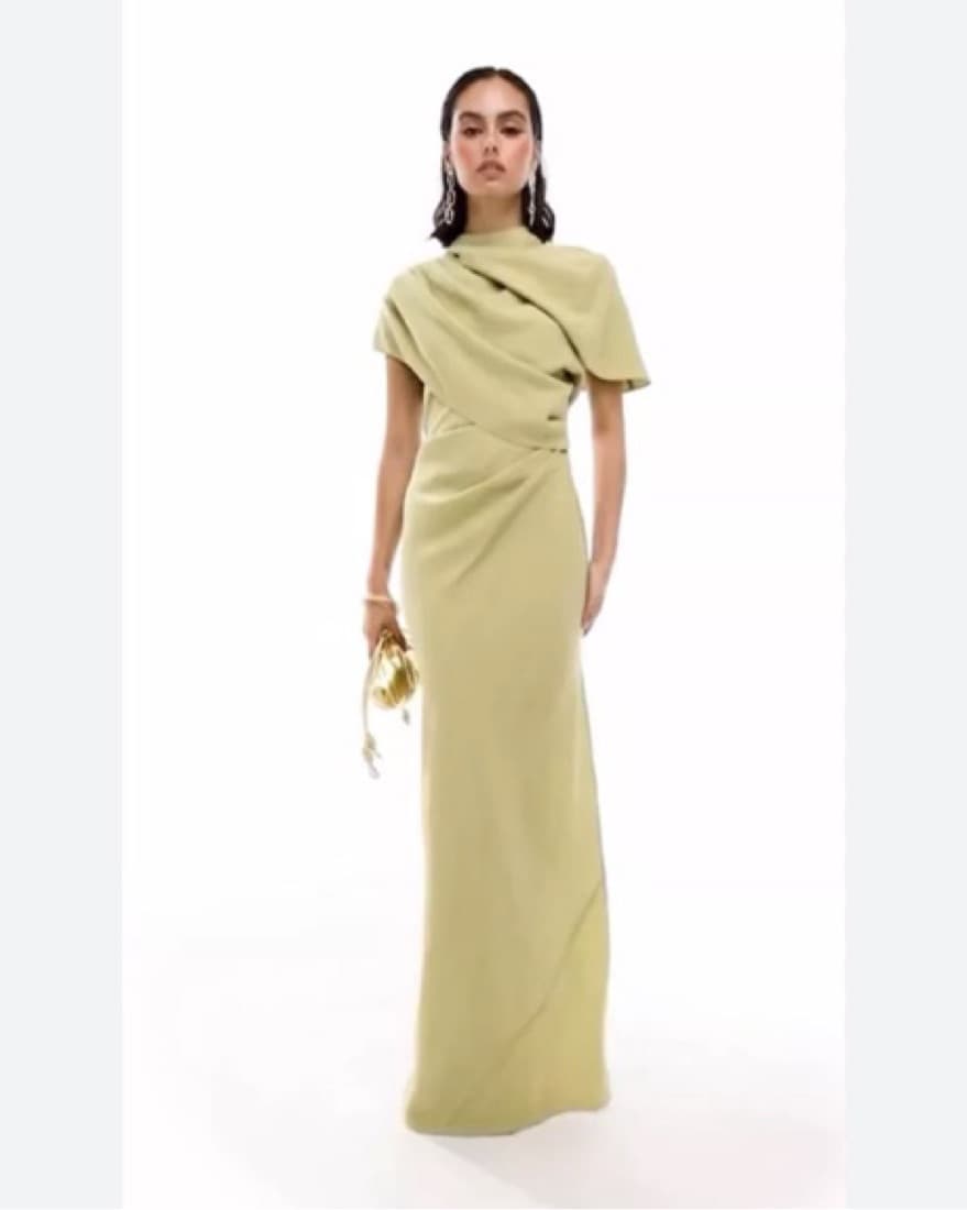 Green Drape Gown - Image 1
