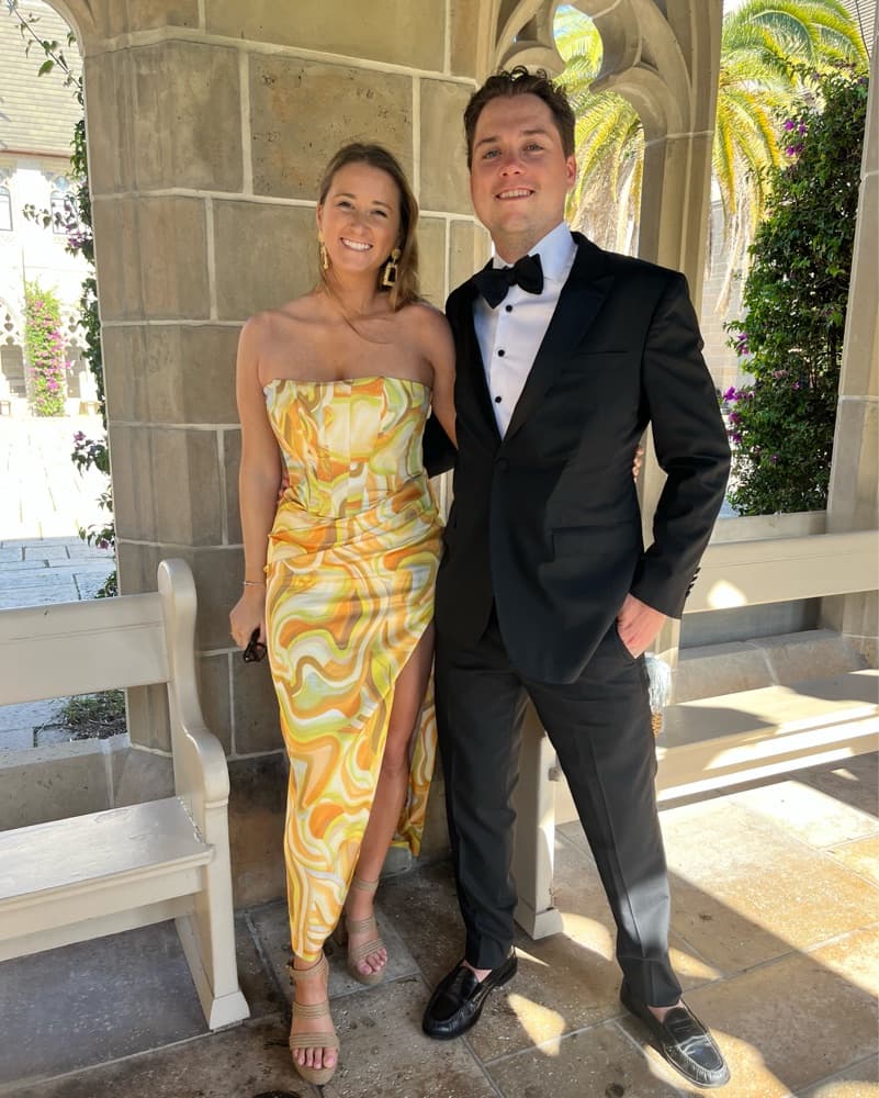 Vibrant Yellow Patterned Maxi Dress - Image 2