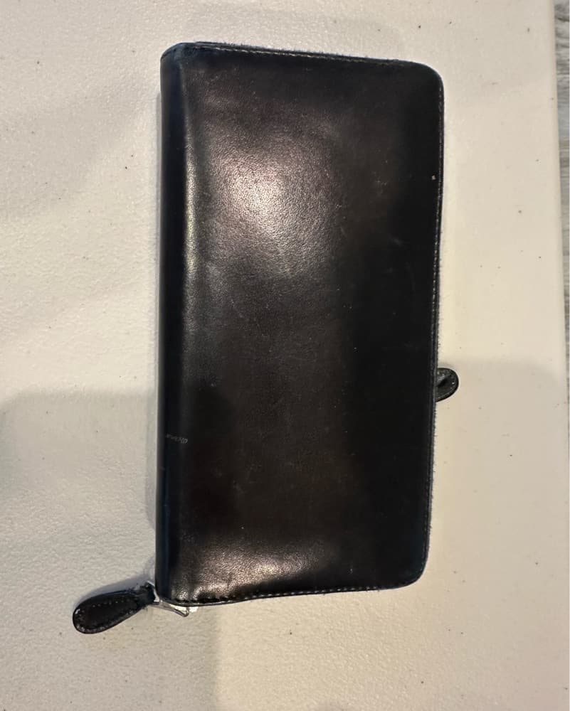 Black/Blue Balenciaga Continental Wallet - Image 2