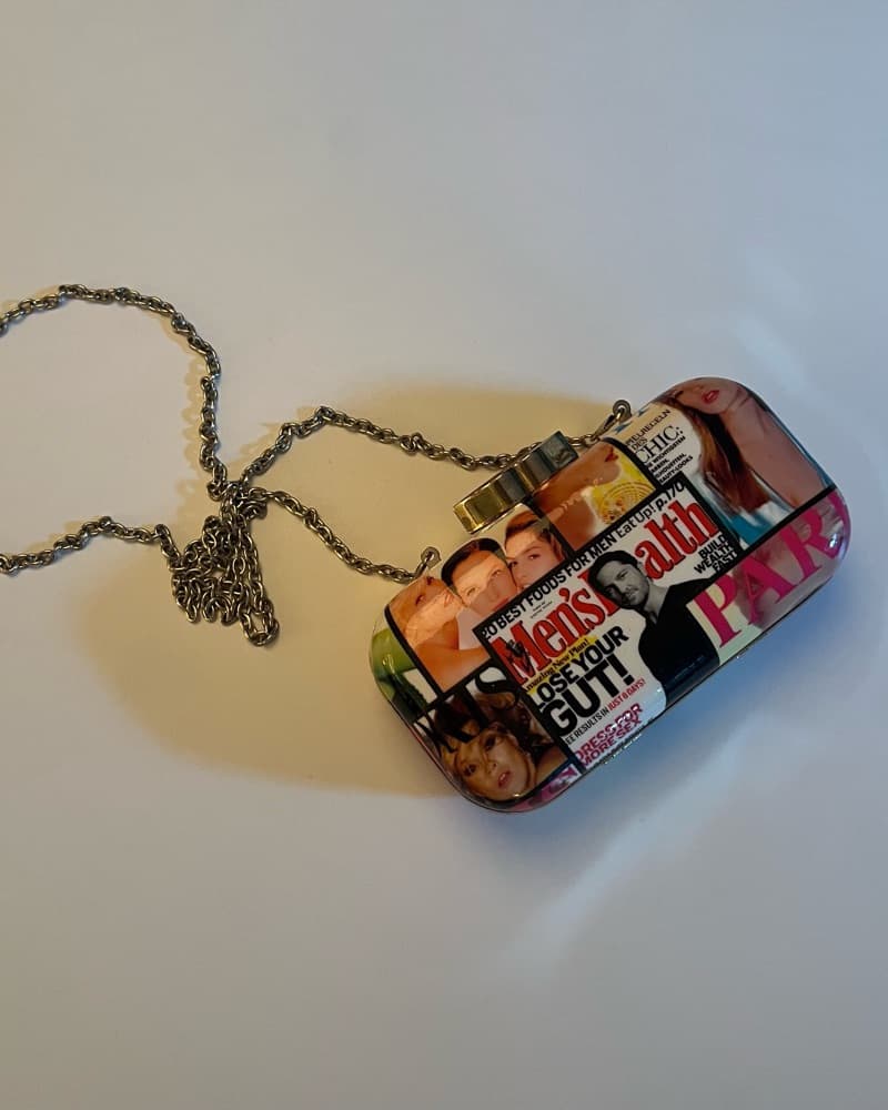 90s Magazine Clutch Bag With Strap - Image 1