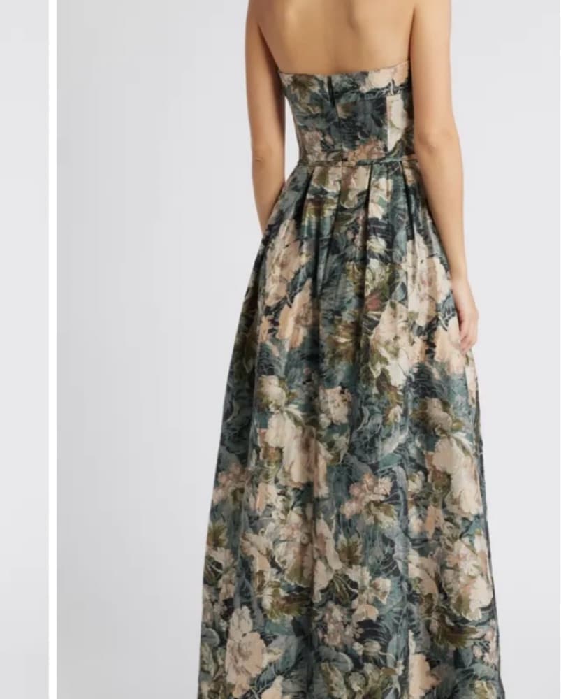 Tahari ASL Floral strapless Gown - Image 2