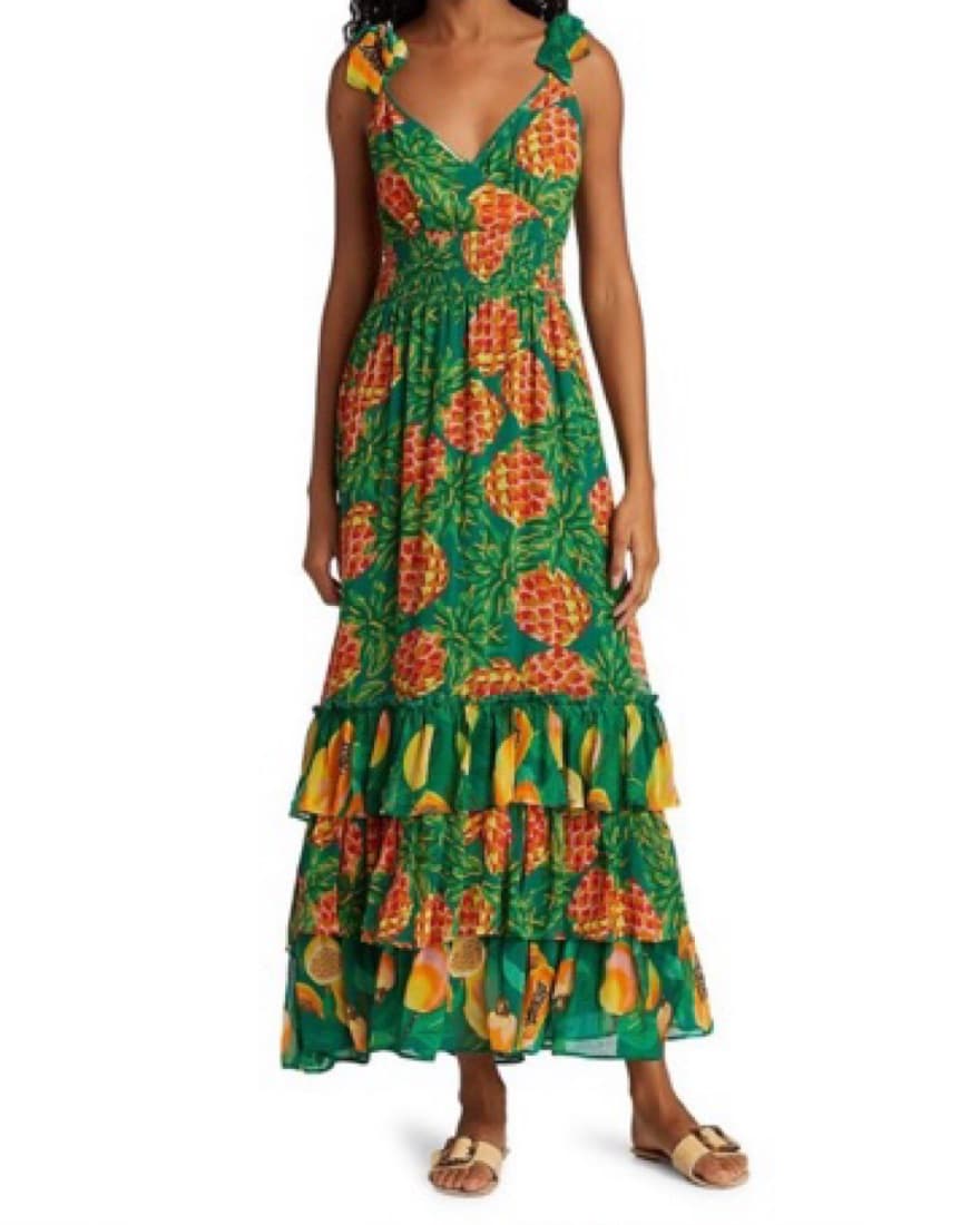 Farmrio Maxi Pineapple Dress - Image 1