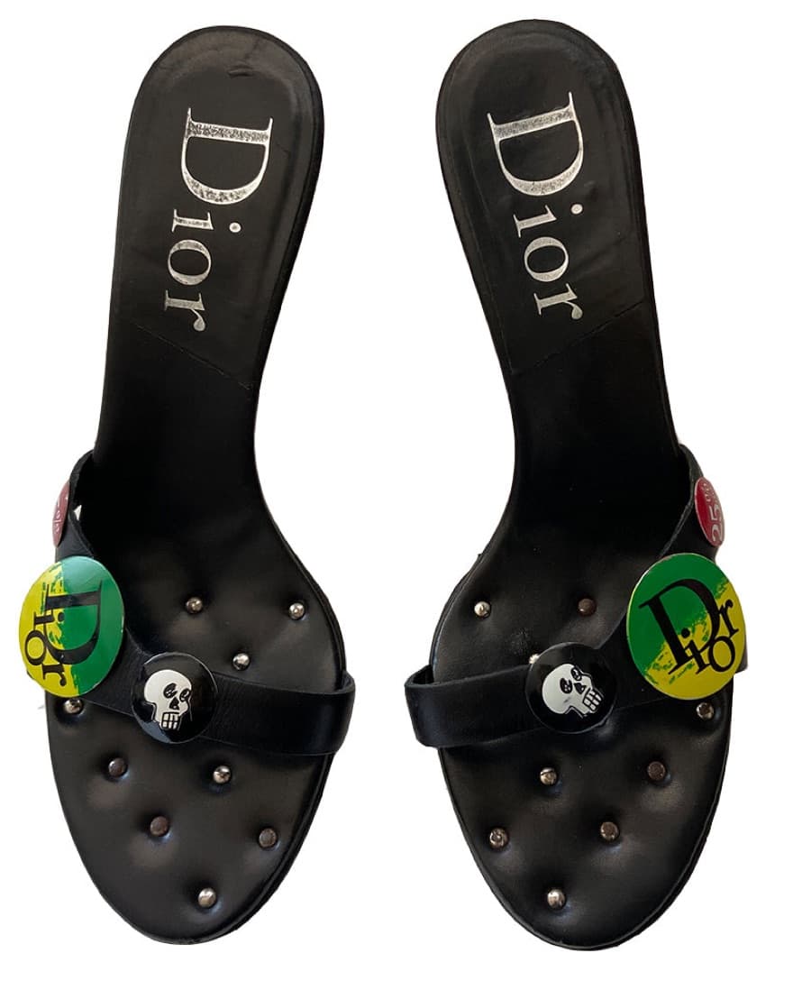 Dior S/S 03 Button Heels - Image 2