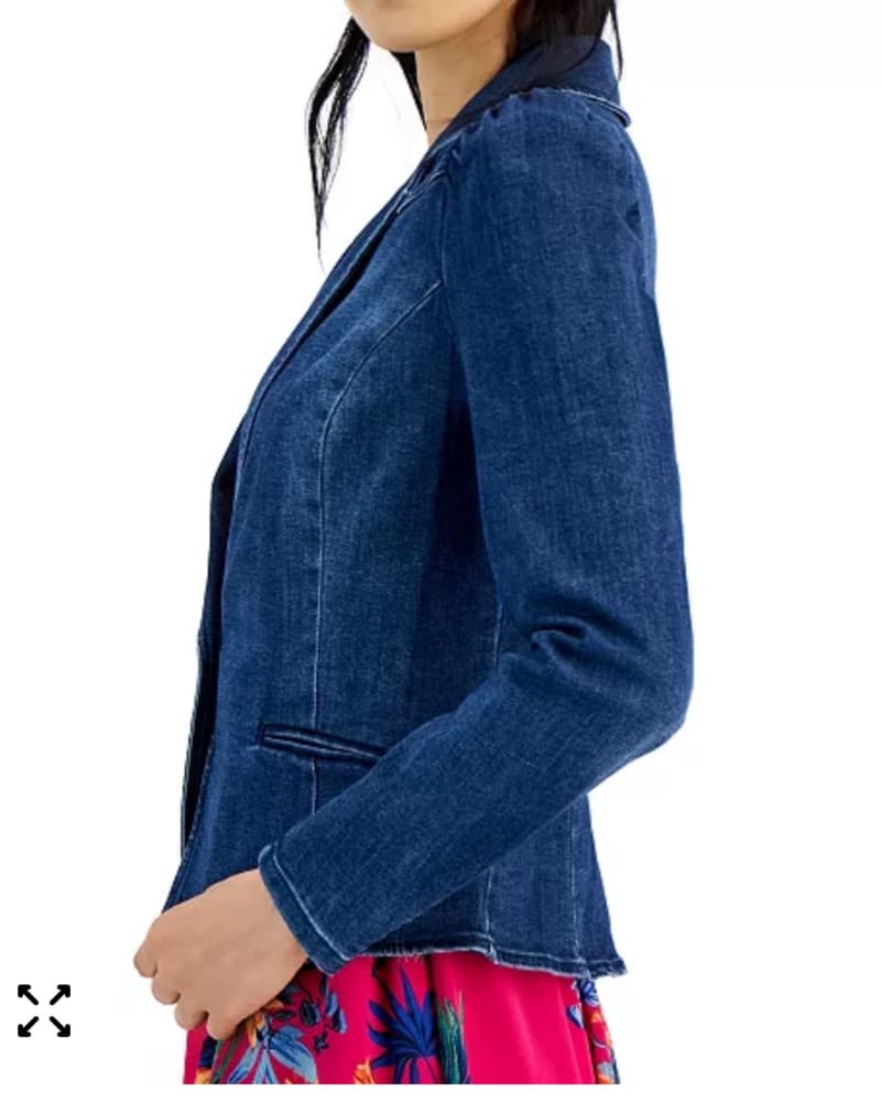INC Puff-Sleeve Jean Blazer  - Image 2