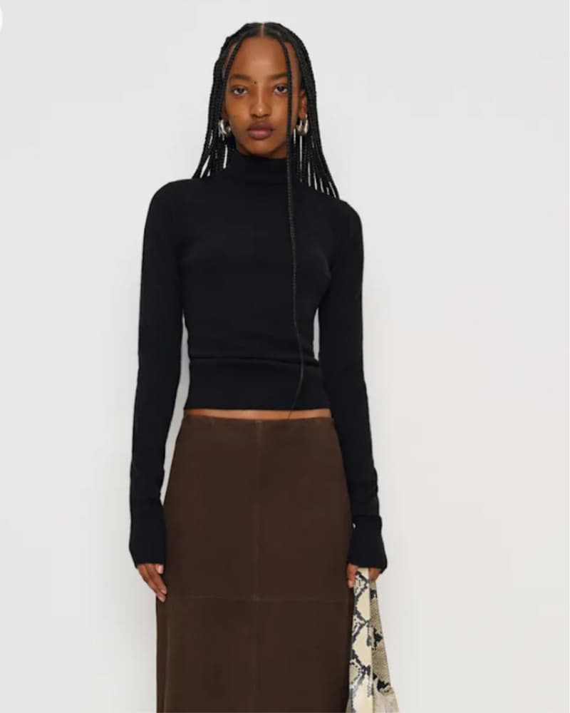 Reformation Jett Cashmere Turtle Neck - Image 2