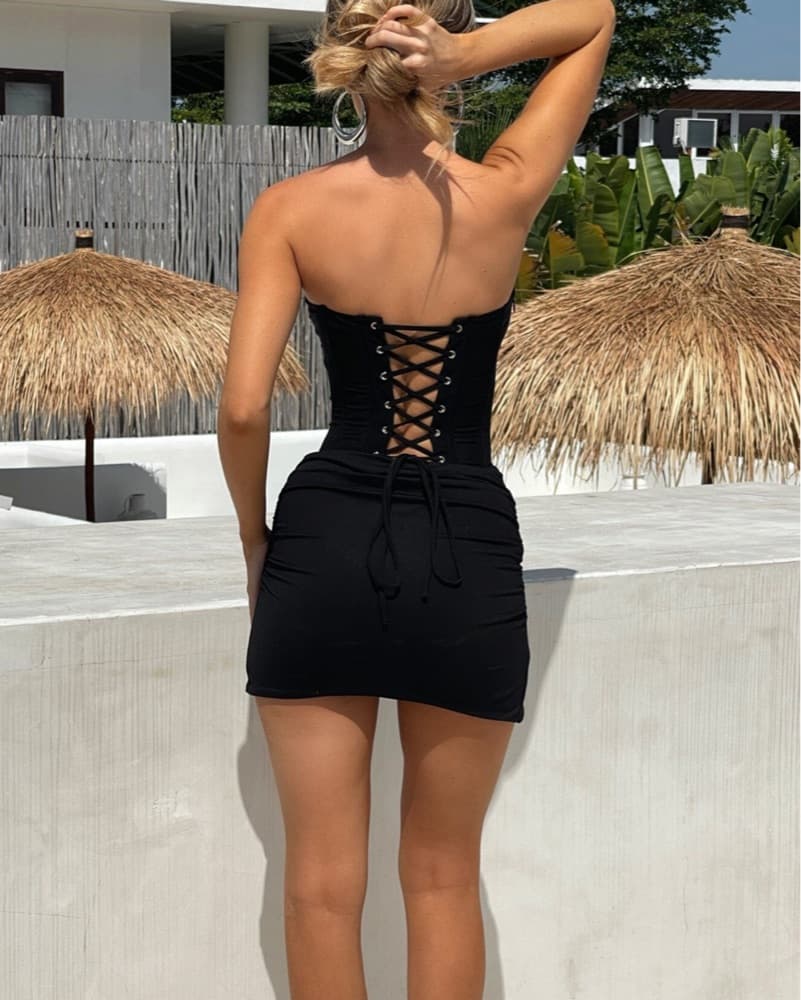 Oucast Ashia Black Mini Dress - Image 3