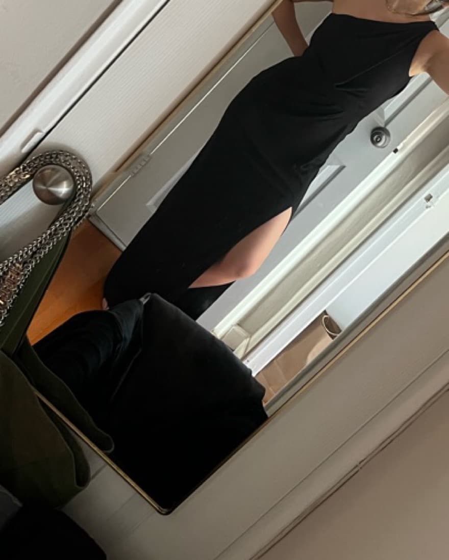 vintage one shoulder drape - Image 1