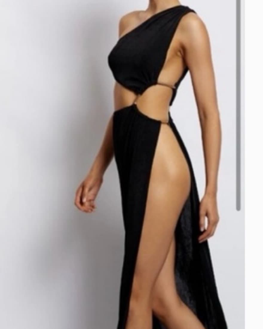 Black Cut Out Dress - Image 2