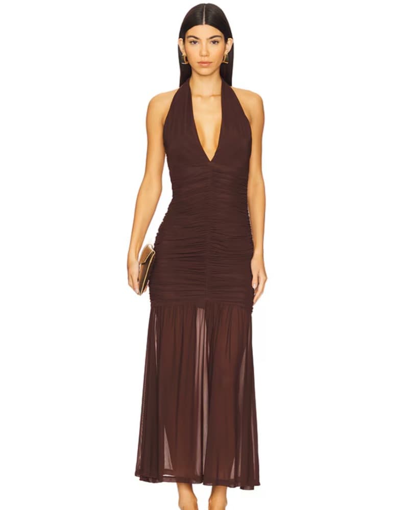 Revolve Brown Dress - Image 1