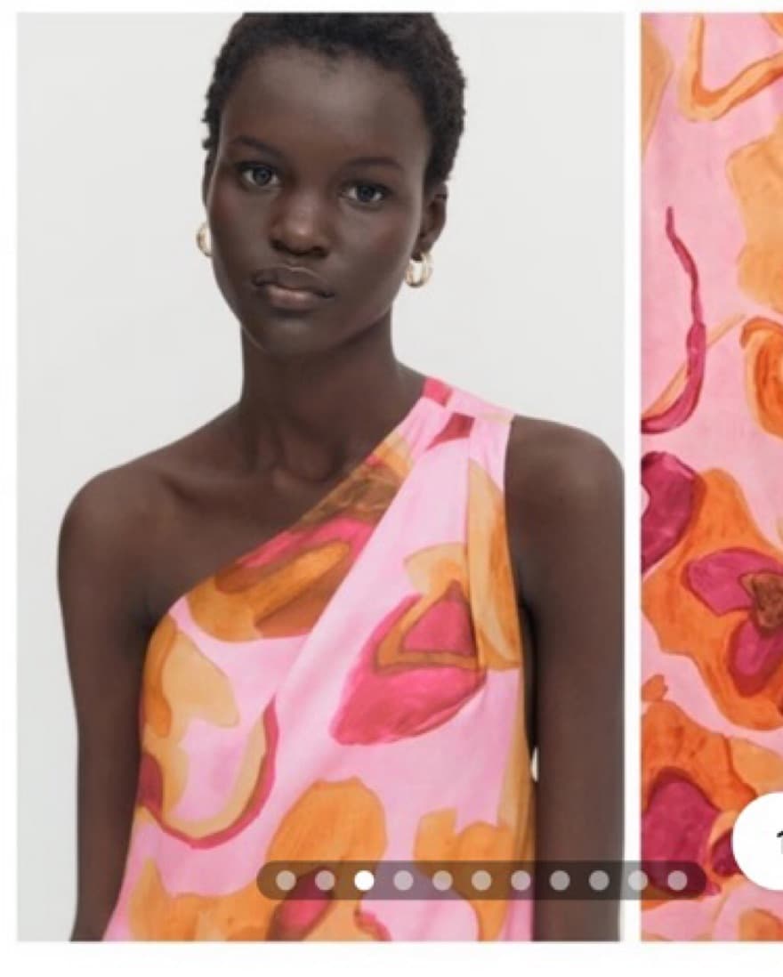 Massimo Dutti Pink Floral Print Dress - Image 6