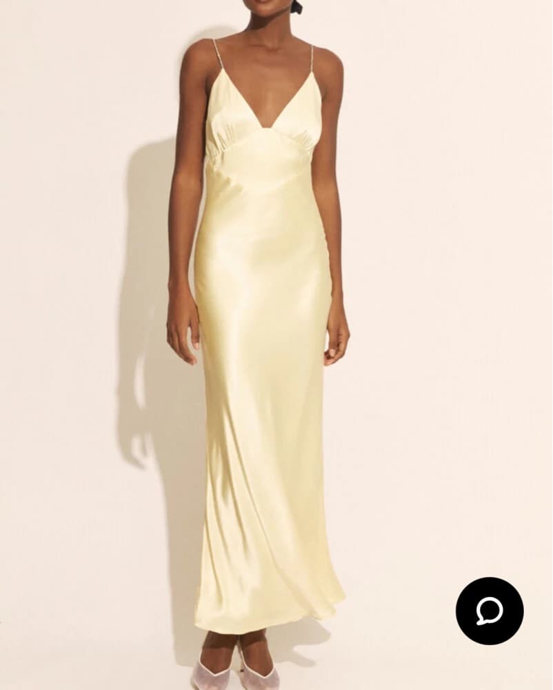 Bardot Butter Yellow Silk Dress - Image 1