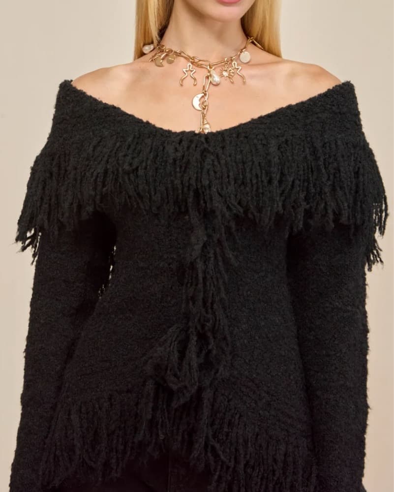 Cult Gaia Michelle Fringe Cardigan - Image 3