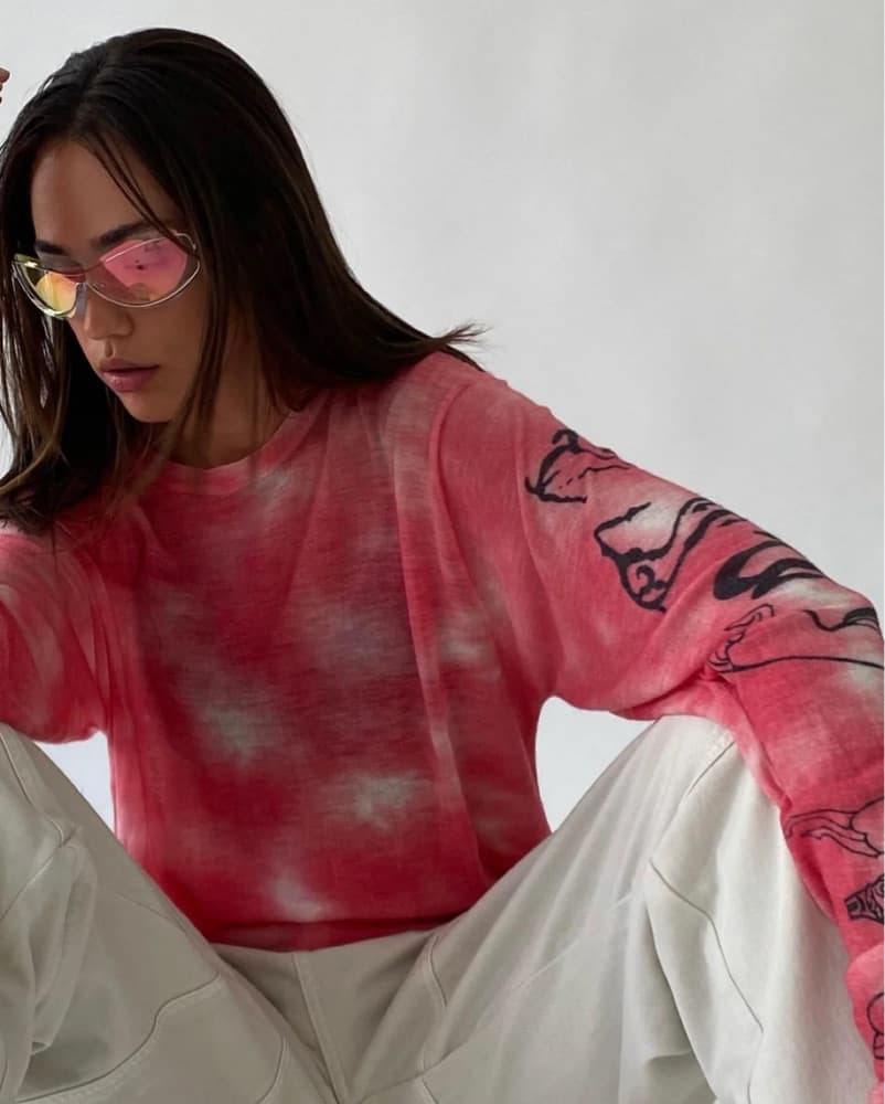 Adrian Cashmere Cave Dye Sweater - Image 1