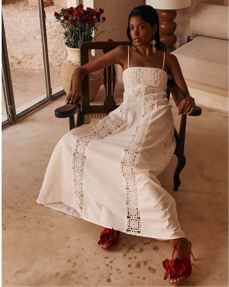Sabo Skirt White Crochet Maxi Dress - Image 5