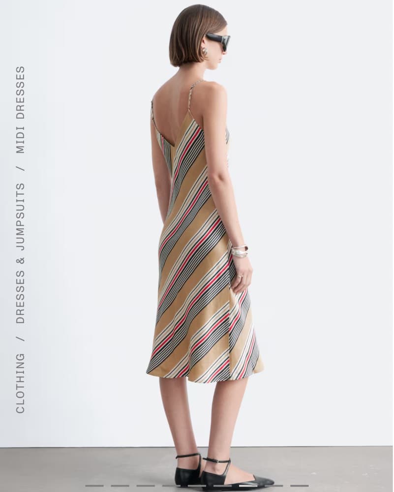 Chic Striped Midi Dress - Image 2
