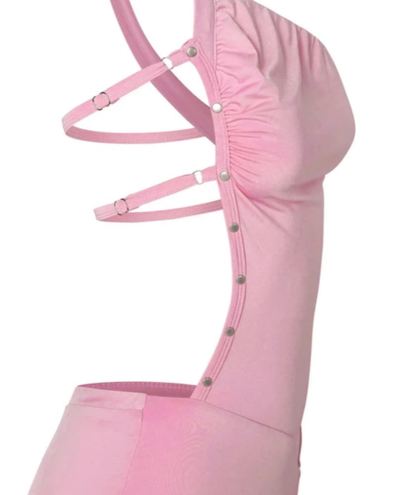 Stunning One-Shoulder Pink Maxi Dress - Image 4