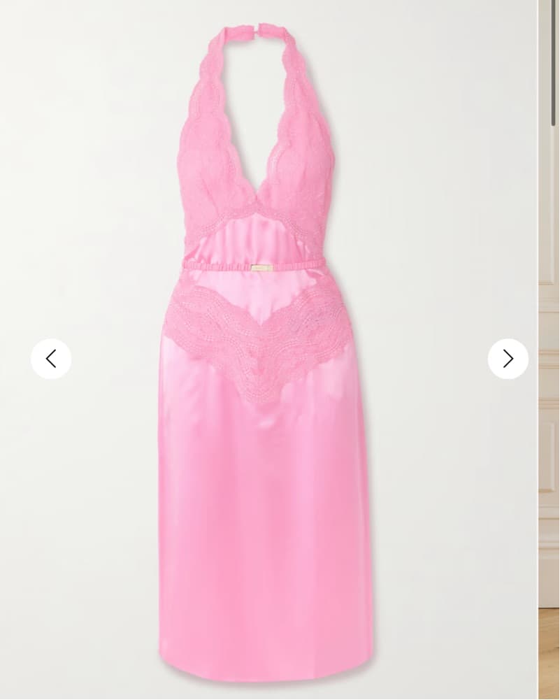 Gucci Pink Lace Midi Dress - Image 1