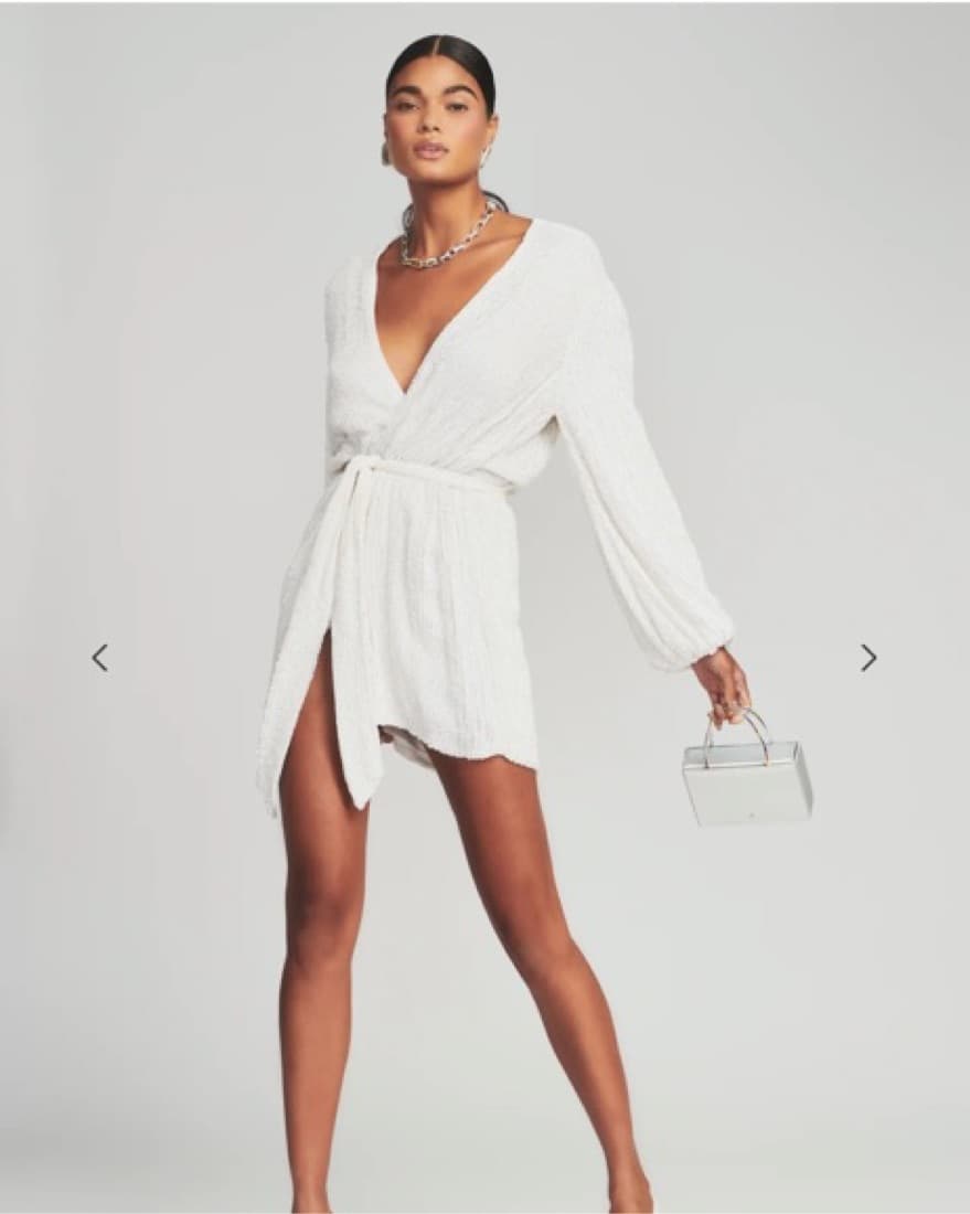 Retrofete white wrap dress - Image 2