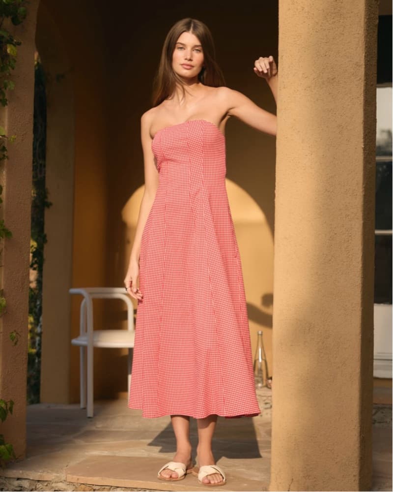 Gingham Midi Sundress - Image 1