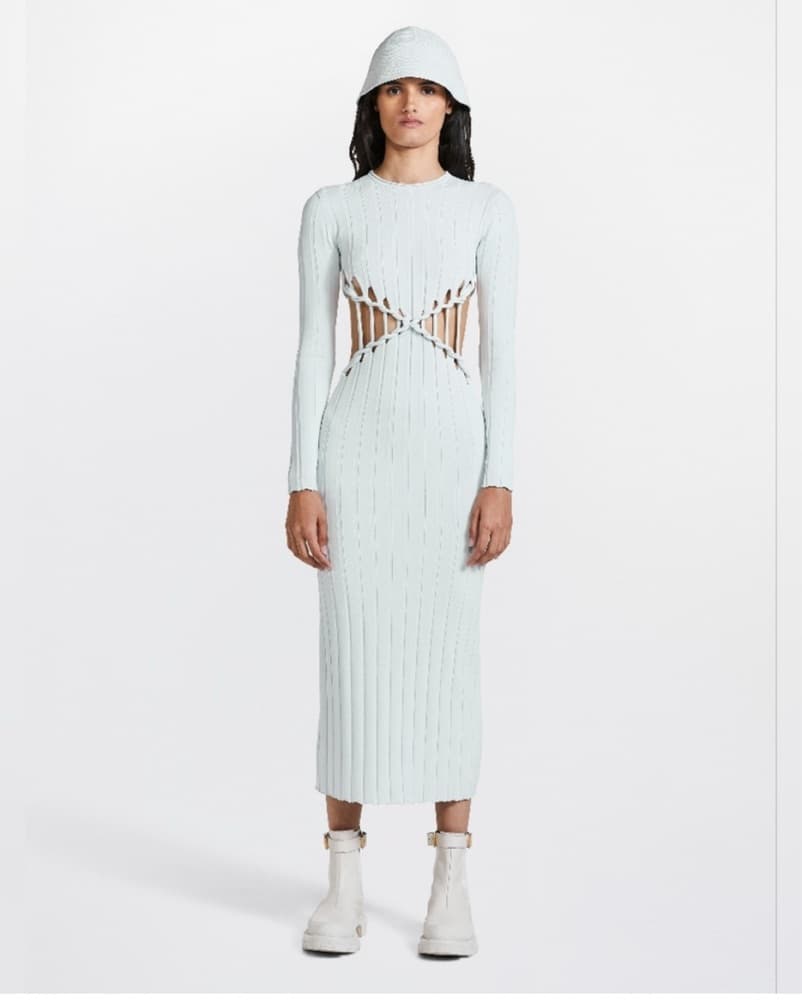Dion Lee Reverse Knit Braid Cutout Dress - Image 1