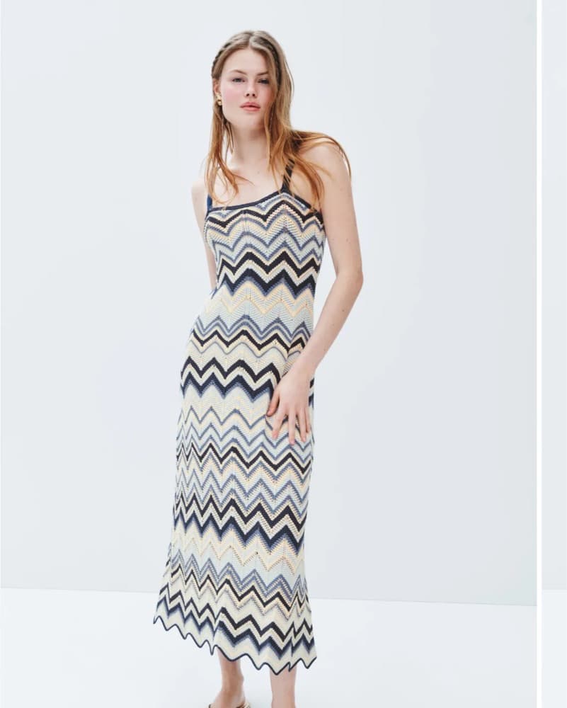 Maje Crochet Knit Maxi Dress - Image 1