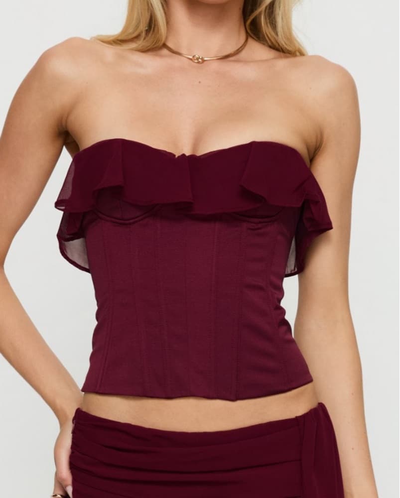 princess polly frill corset top - Image 1