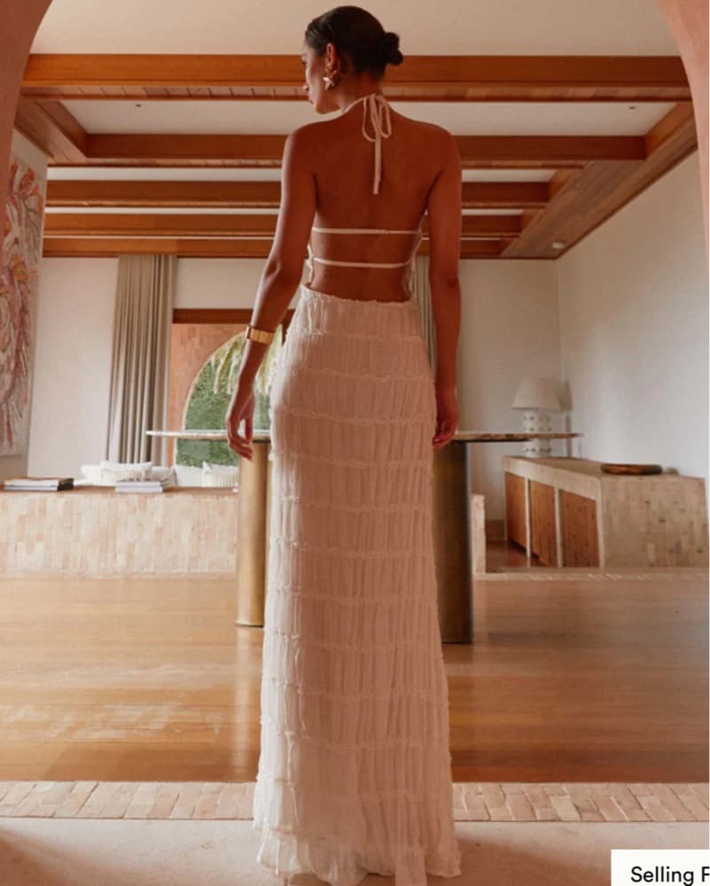 Aullie Maxi Dress - Ivory - Image 2