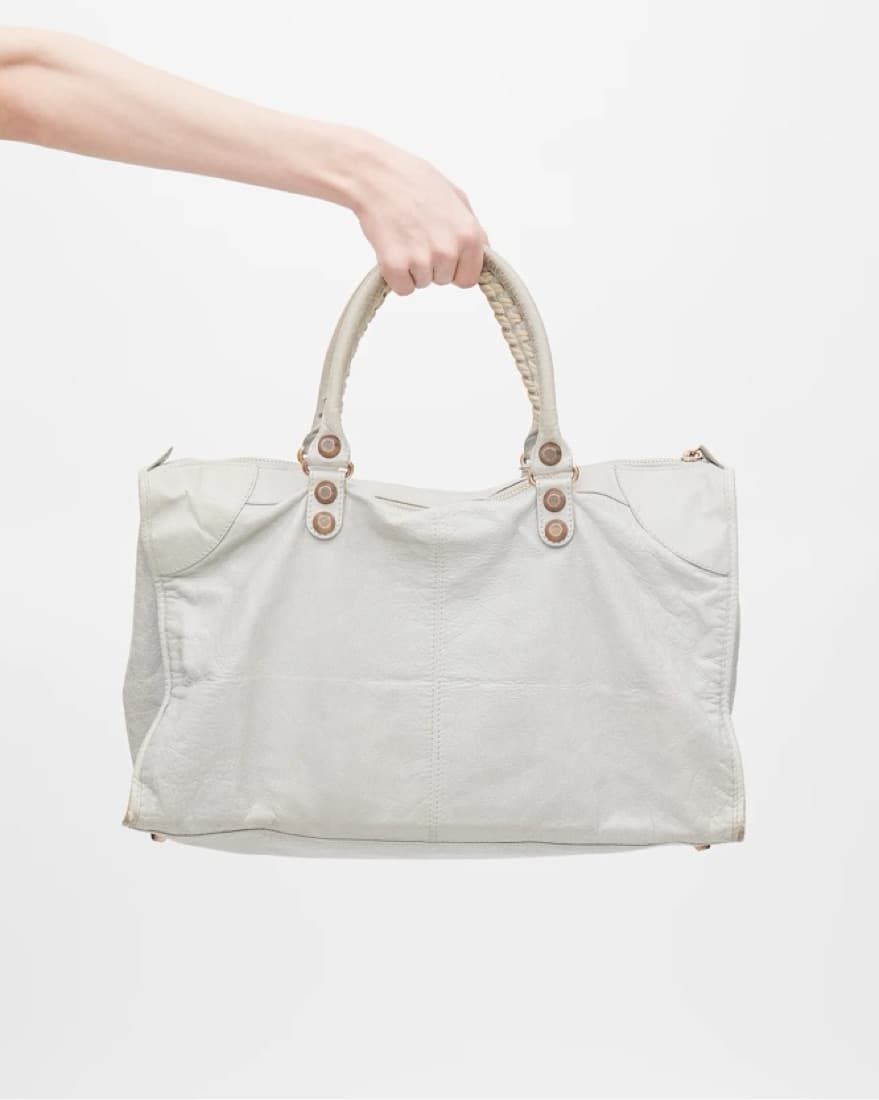 Grey And Gold Balenciaga City Bag - Image 3