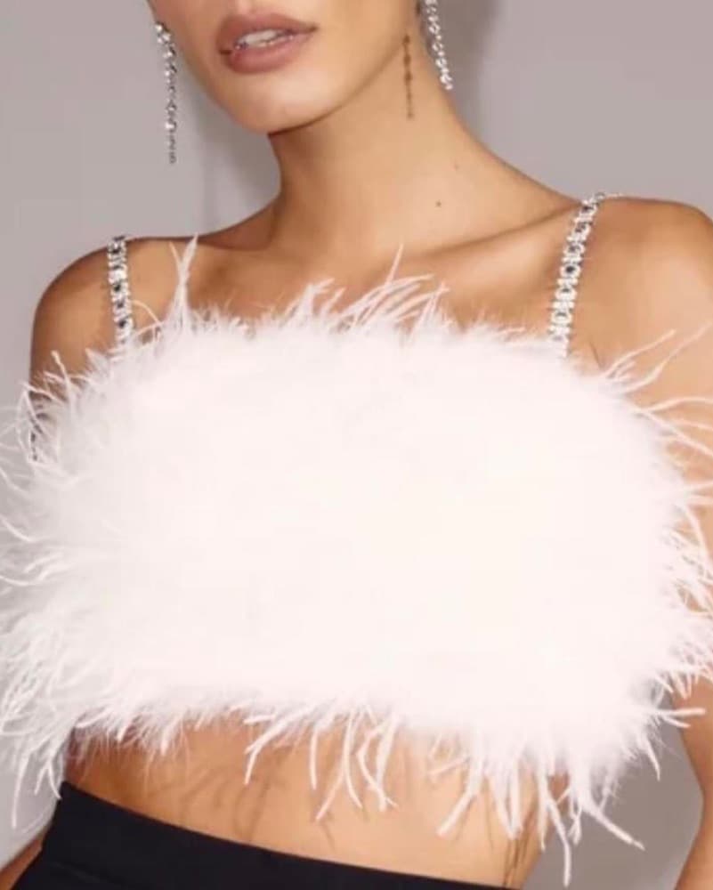 Nadine Merabi Kara Feathed Bodice - Image 2
