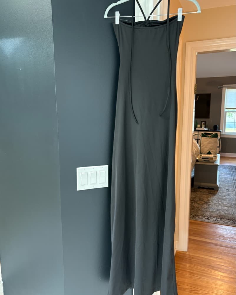 Leau Rose Cut Out Black Dress - Image 6