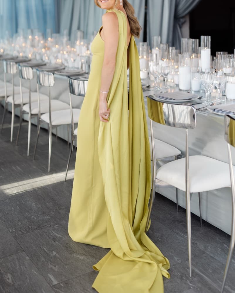 Solace London Ophelia Gown Chartruse  - Image 3