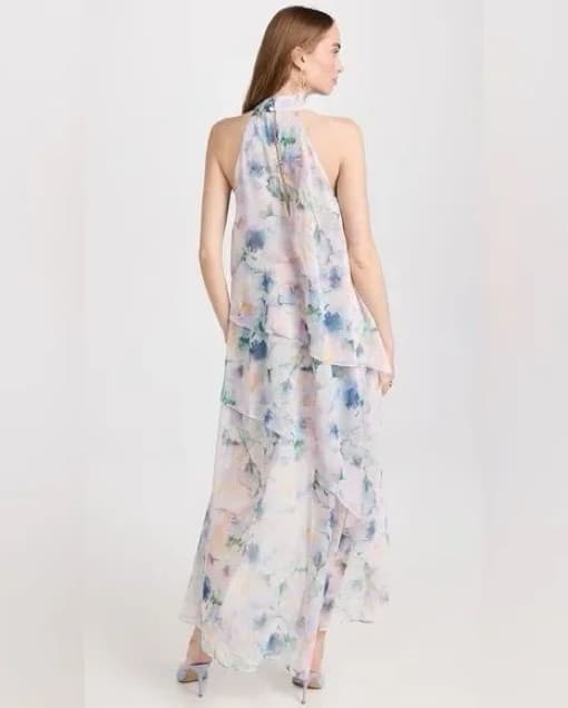 MISA Floral Chiffon Maxi Dress - Image 6