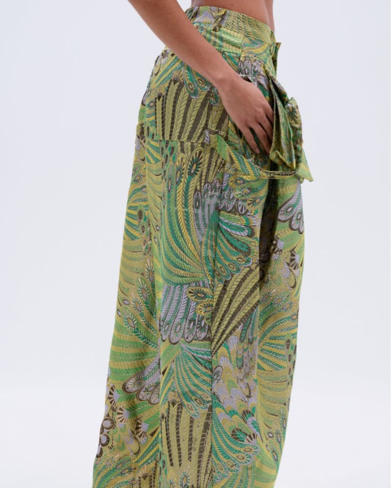 Vibrant Brocade Corset & Trouser Set - Image 4