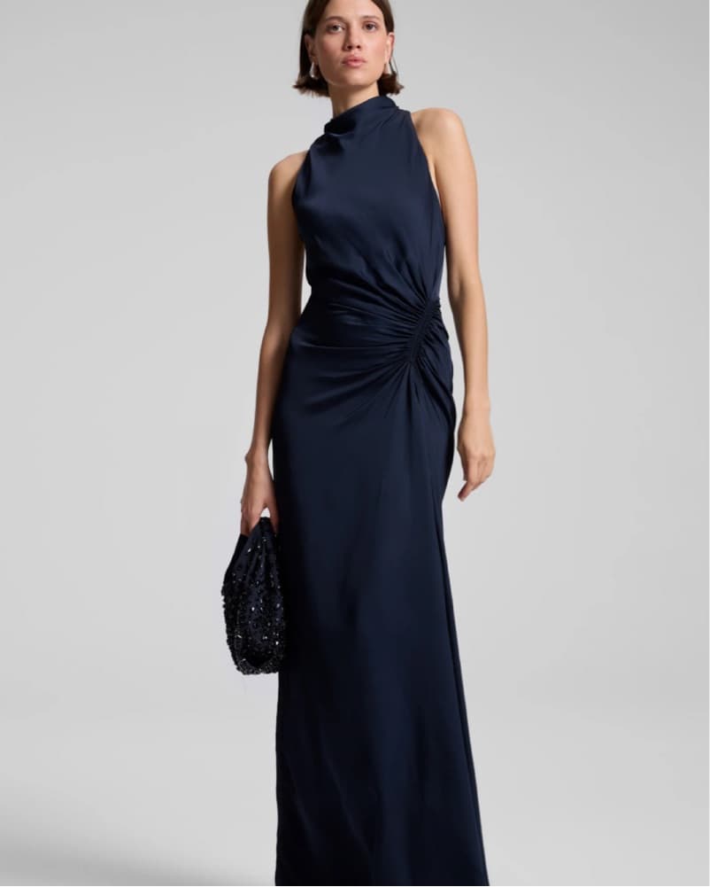 A.L.C. Inez Midi Dress In Navy  - Image 1