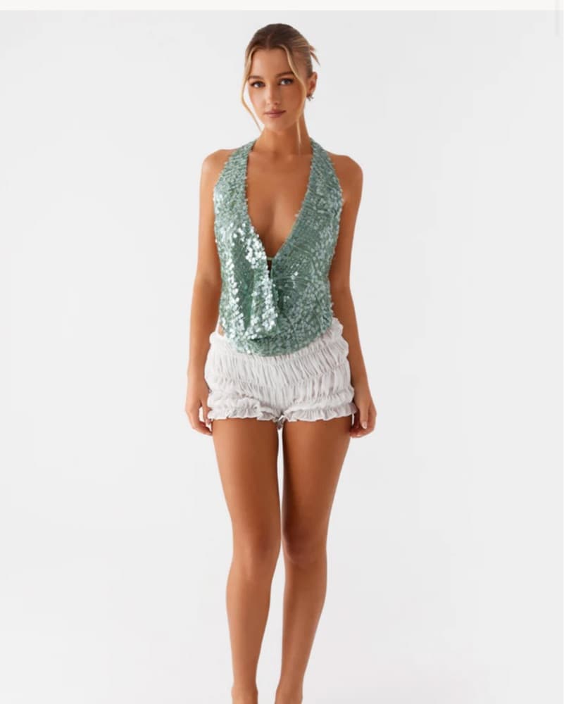 Peppermayo Rio Dreams Sequin Halter Top - Image 3