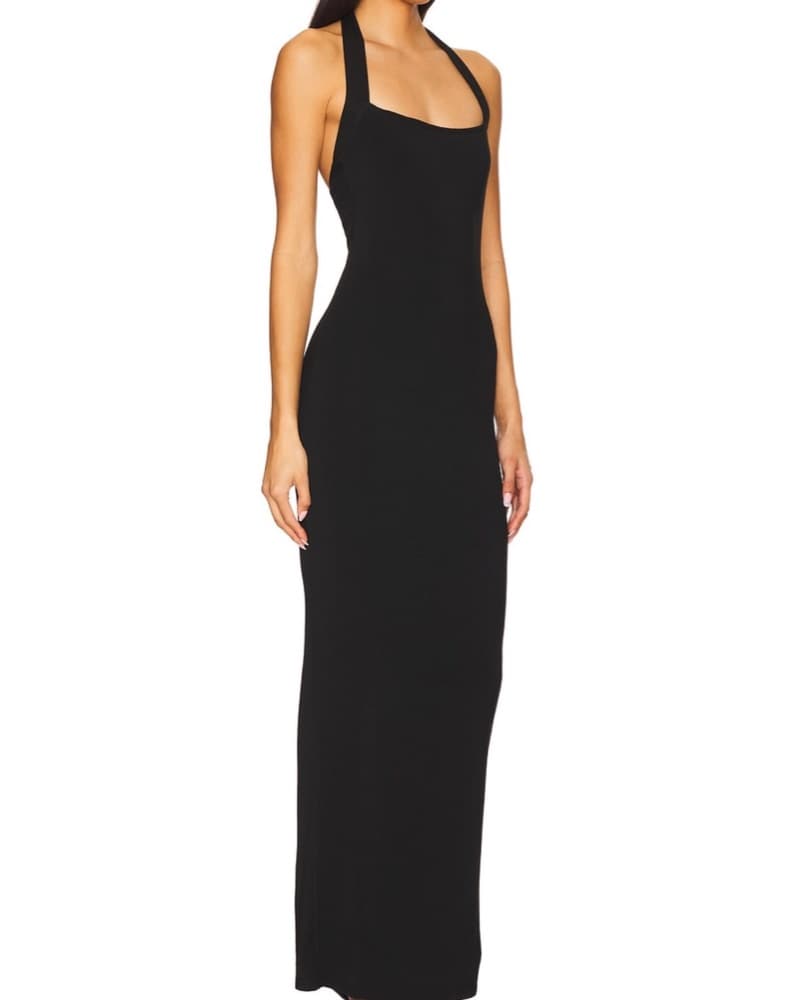 Sleek Black Maxi Dress - Image 2