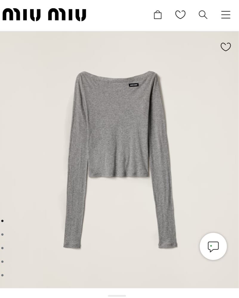 Miu Miu Grey Shirt  - Image 1