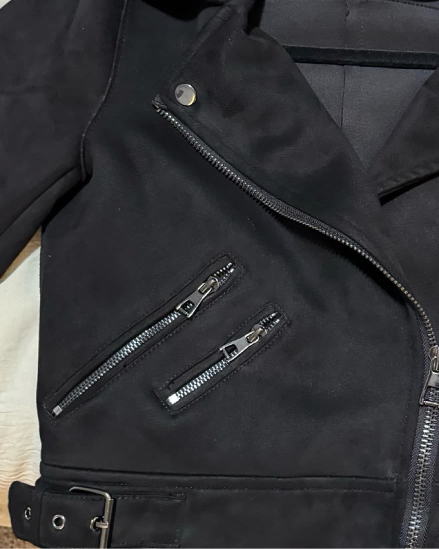 Superdown Black Suede Jacket - Image 3