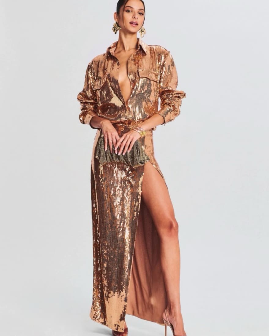 Retrofete Gold Sequin Top - Image 3