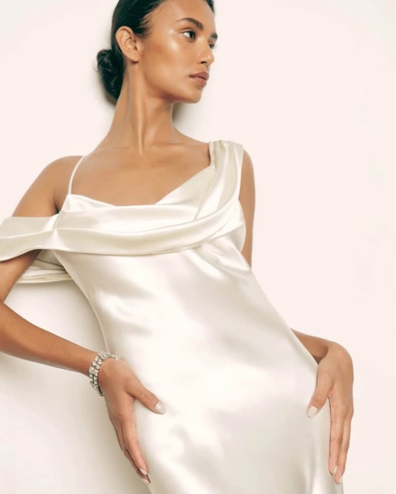 Reformation Ronda Silk Dress - Image 3