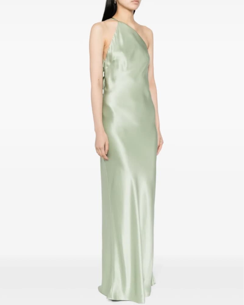 Michelle Mason Sage Green Maxi Dress - Image 3