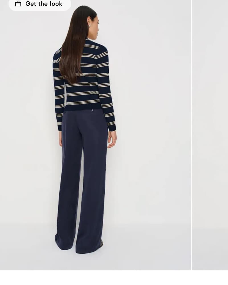 Striped Merino Wool Polo Sweater - Image 2