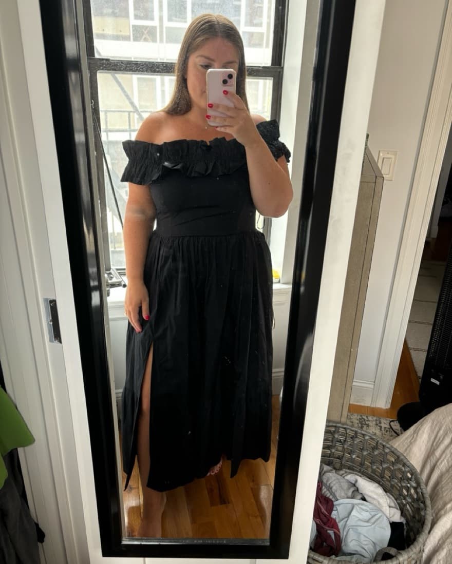 Black Off The Shoulder Dress - Image 1