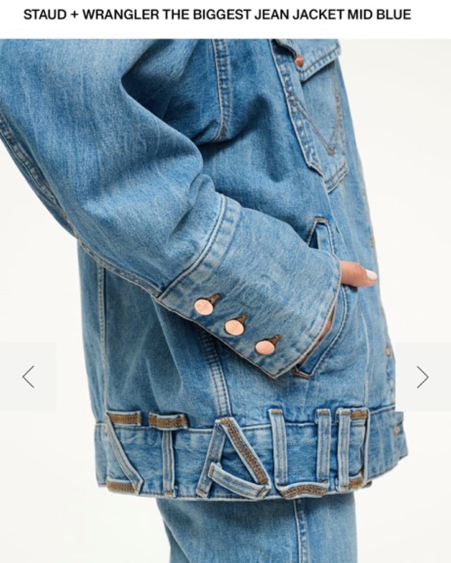 wrangle x staud jean jacket  - Image 3