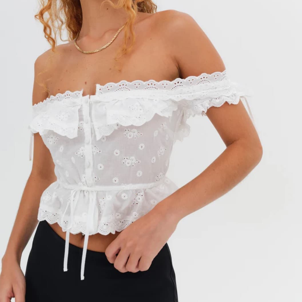 For Love & Lemons Marlowe Off-Shoulder T - Image 2