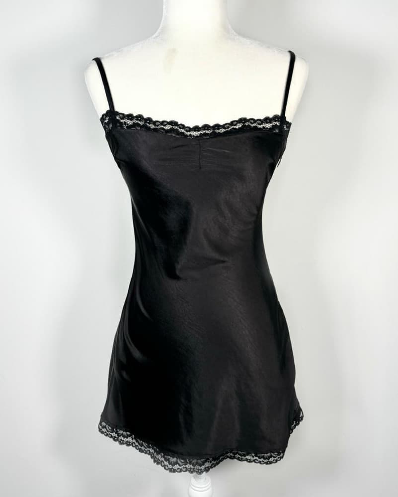 Motel Rocks Black lace Slip Dress - Image 2