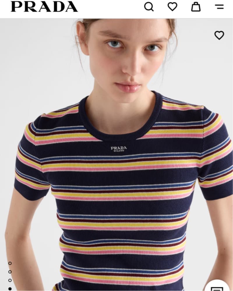 Prada Striped Knit Top - Image 1